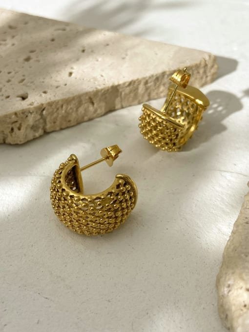 Stainless Steel Geometric Trend Stud Earring